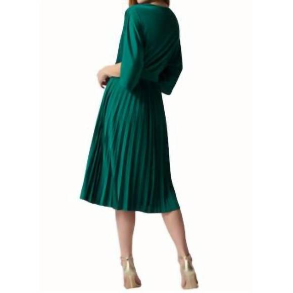 NEW JOSEPH RIBKOFF ruffled wrap dress in true emerald - Picture 2 of 3
